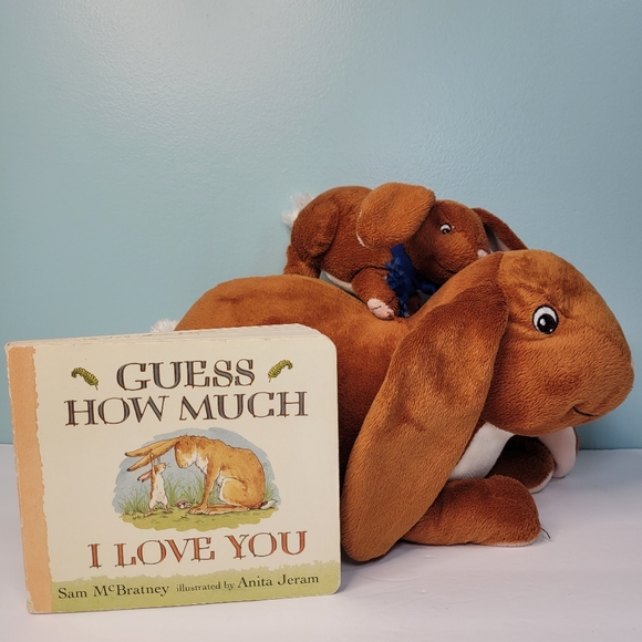 Guess How Much I Love You Board Book Rabbit and Baby Bunny Plush Stuffed Animals - Picture 3 of 16